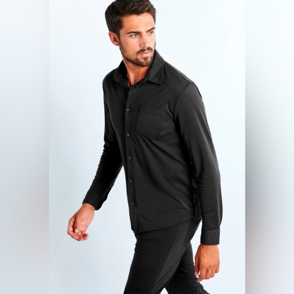 Anatomie Dylan Men's Button-Up Long-Sleeve Shirt Black NWD